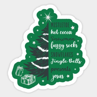 Christmas Tree list Sticker